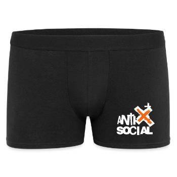 Logo d’art de rue antisocial - Boxer Homme - noir - Devant
