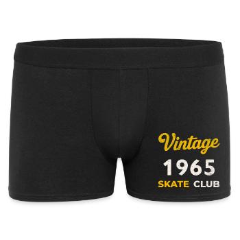 Vintage 1965 Skate Club Retro Birth Year Gift - Men's Boxer Shorts - black - Front