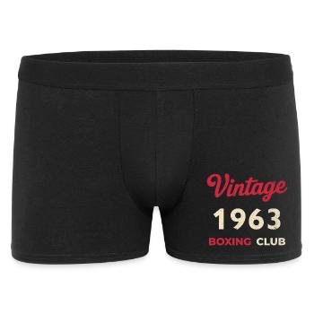 Vintage 1963 – Boxing Club Retro Birth Year - Men's Boxer Shorts - black - Front