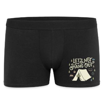 Lets Not Hang Out Introvert Camping Natur - Männer Boxer Shorts - Schwarz - Vorne