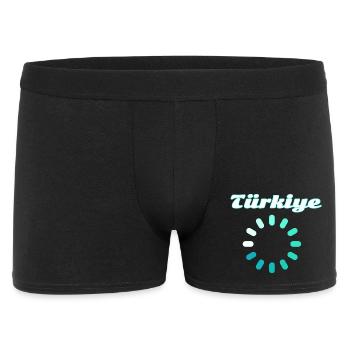 Turkey Charging Circle Turquoise - Men's Boxer Shorts - black - Front