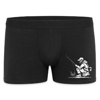 Angler Drawing - Men's Boxer Shorts - black - Front