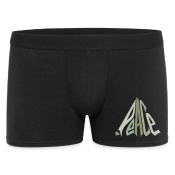 Peace Graffiti with Heart Green - Men's Boxer Shorts - black - Front