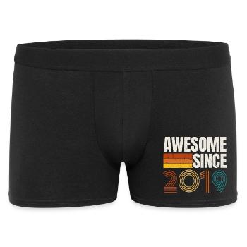 Awesome Since 2019 Retro Vintage Birthday - Men's Boxer Shorts - black - Front