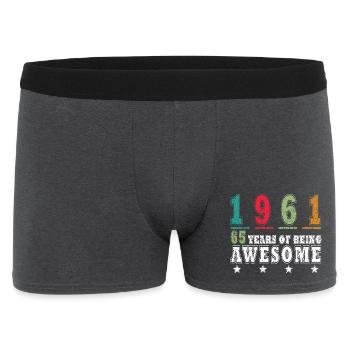 65TH BIRTHDAY ORIGINAL 1961 - Men's Boxer Shorts - charcoal grey - Front