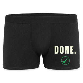 DONE. Success Edition – Minimalist Check-Des - Men's Boxer Shorts - black - Front