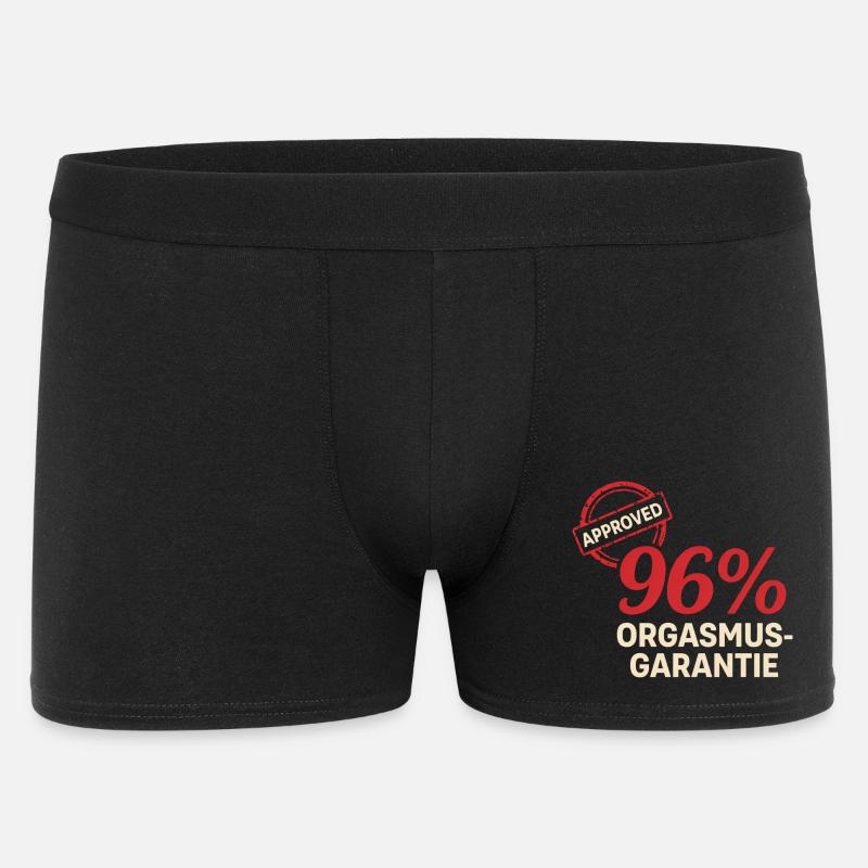 Humor Spruch 96% Garantie witziges Geschenk Idee - Männer Boxer Shorts - Schwarz