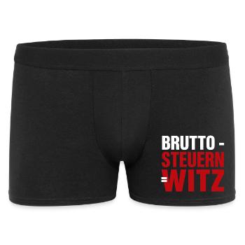 Gross taxes = joke - Men's Boxer Shorts - black - Front