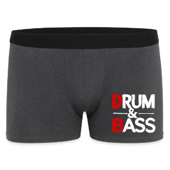 Drum & Bass / Rum & Ass Distressed - Männer Boxer Shorts - Anthrazit - Vorne