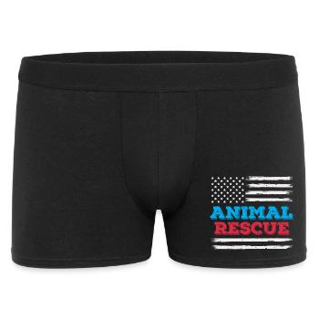 American Flag Animal Rescue Volunteer Shelter - Men's Boxer Shorts - black - Front