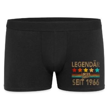 60th Birthday Man Woman 60 Years 1966 Decoration Funny - Men's Boxer Shorts - black - Front