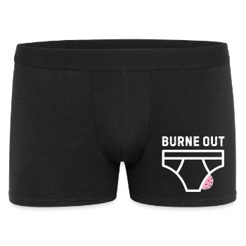 Burne out – humor, office, stress - Men's Boxer Shorts - black - Front