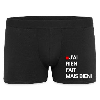 J’AI RIEN FAIT MAIS BIEN | Humour autodérision - Boxer Homme - noir - Devant