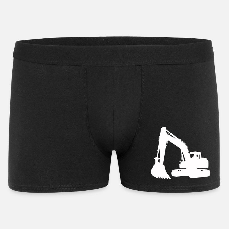 Bagger Silhouette für Baudesign - Männer Boxer Shorts - Schwarz