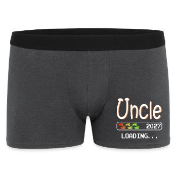 Werdender Onkel 2027 loading ich werde Onkel - Männer Boxer Shorts - Anthrazit - Vorne