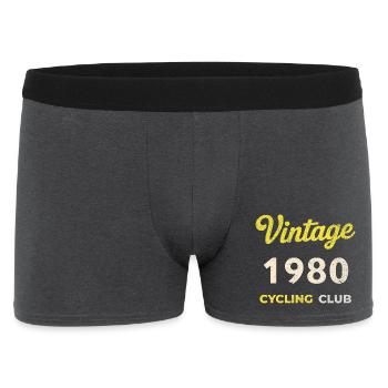 Vintage 1980 – Cycling Club Retro Birth Year - Men's Boxer Shorts - charcoal grey - Front