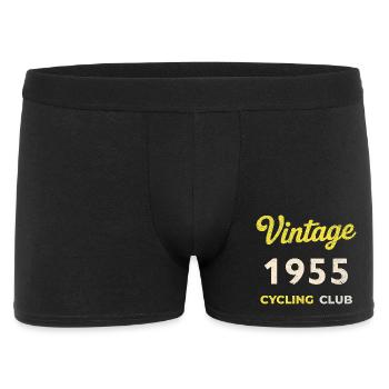 Vintage 1955 – Cycling Club Retro Birth Year - Men's Boxer Shorts - black - Front