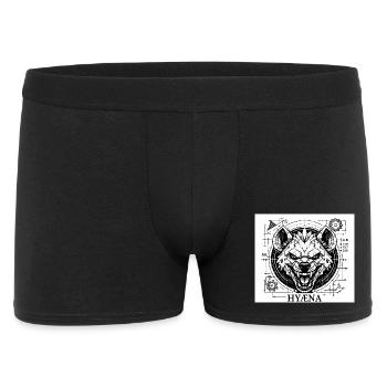 Geometrische Hyänenmaschine - Männer Boxer Shorts - Schwarz - Vorne