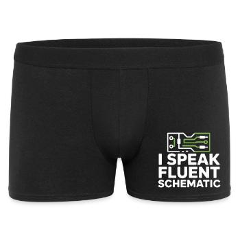 I speak fluent circuit diagram technology - Men's Boxer Shorts - black - Front