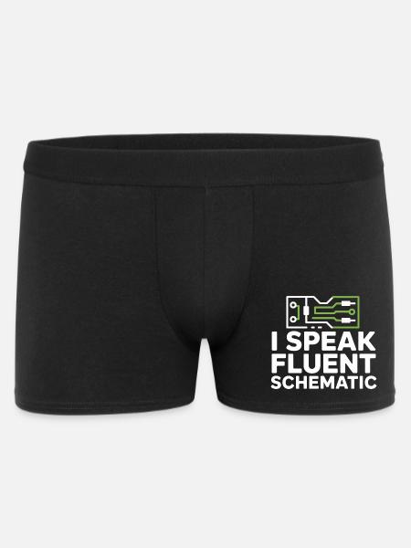 I speak fluent circuit diagram technology - Men's Boxer Shorts - black