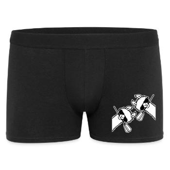 Zwei Coole Lamas Sonnenbrille Dartpfeil Maul Team - Männer Boxer Shorts - Schwarz - Vorne