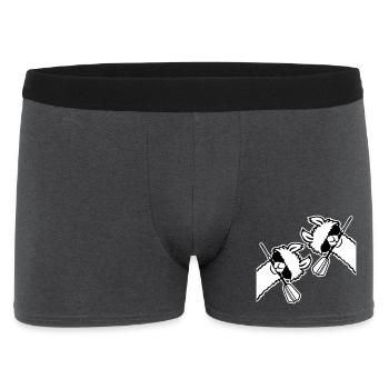 Zwei Coole Lamas Sonnenbrille Dartpfeil Maul Team - Männer Boxer Shorts - Anthrazit - Vorne