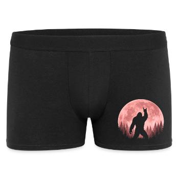 Bigfoot Rock On Sign Sasquatch Yeti Moon - Men's Boxer Shorts - black - Front