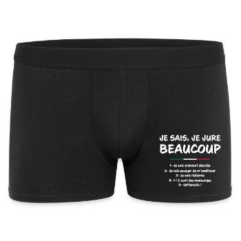 Je Sais Je Jure Beaucoup 1 Je Suis Vraiment Des... - Boxer Homme - noir - Devant