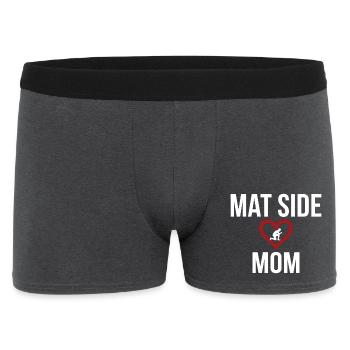 Mat Side Mom Heart Design - Men's Boxer Shorts - charcoal grey - Front