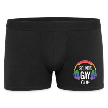 LGBT-Pride-Monat – Klingt schwul, ich bin dabei. - Männer Boxer Shorts - Schwarz - Vorne