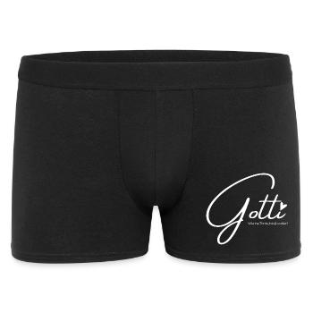 Für die coolste Gotti, Patentante, Gotte Geschenk - Männer Boxer Shorts - Schwarz - Vorne