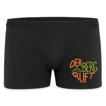 Der Berg Ruft Herzdesign - Männer Boxer Shorts - Schwarz - Vorne