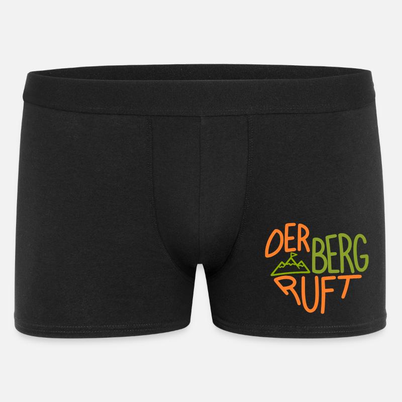 Der Berg Ruft Herzdesign - Männer Boxer Shorts - Schwarz