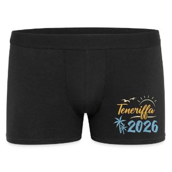 Teneriffa 2026 - Männer Boxer Shorts - Schwarz - Vorne