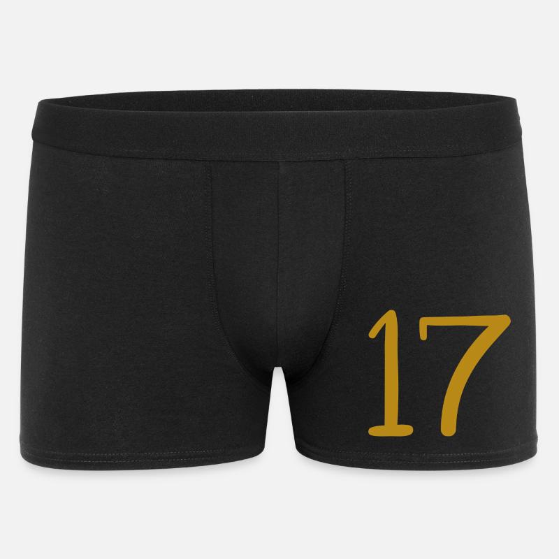 17 - Männer Boxer Shorts - Schwarz