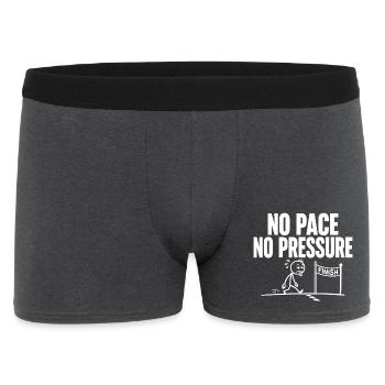 No Pace No Pressure - Men's Boxer Shorts - charcoal grey - Front