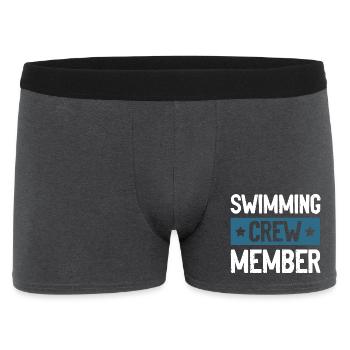 Équipe de natation - Boxer Homme - charbon - Devant