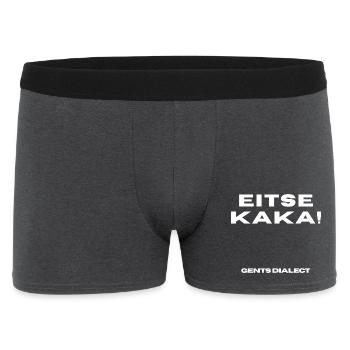 Gents_Dialect_T-shirt_Belgische_Streetwear - Männer Boxer Shorts - Anthrazit - Vorne