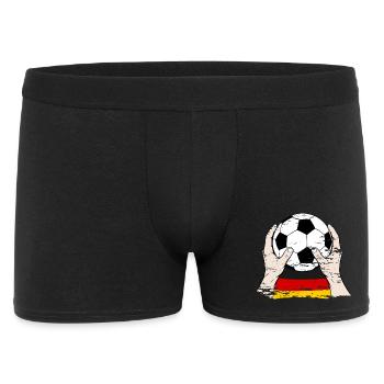 German Flag Ball: Hands Holding Football - Men's Boxer Shorts - black - Front