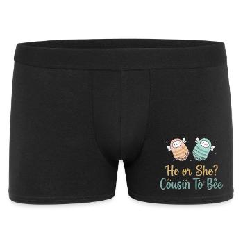 Révélation du sexe Cousin à Bee Baby Shower - Boxer Homme - noir - Devant