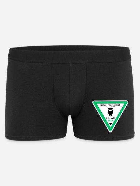 Naturschutzgebiet Nachteule Bitte nicht füttern - Männer Boxer Shorts - Schwarz