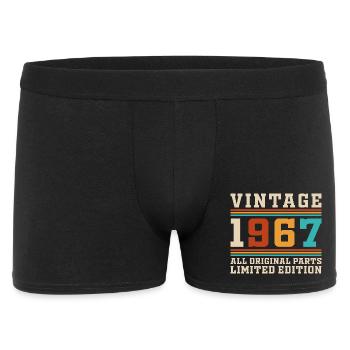 60 Ans 1967 Vintage Rétro Cadeau D'anniversaire - Boxer Homme - noir - Devant
