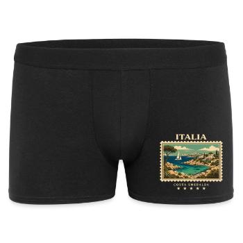 Italien Vintage Reisemarke - Männer Boxer Shorts - Schwarz - Vorne