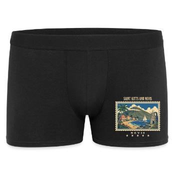 Saint Kitts and Nevis Nevis Vintage Travel Brand - Men's Boxer Shorts - black - Front