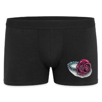 Rose heart with pearls - Men's Boxer Shorts - black - Front
