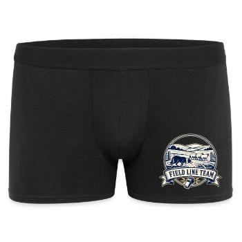 FIELD LINE TEAM Hund - Männer Boxer Shorts - Schwarz - Vorne