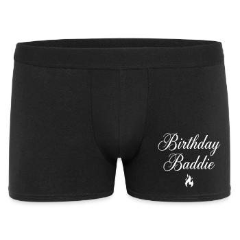 Geburtstags Baddie - Männer Boxer Shorts - Schwarz - Vorne