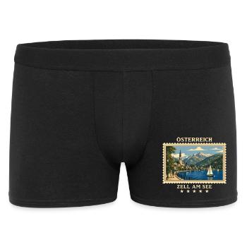 Österreich Zell am See Vintage Reisemarke - Männer Boxer Shorts - Schwarz - Vorne