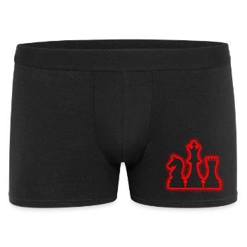 Schachspiel Kinder Schachfiguren Herren Schach - Männer Boxer Shorts - Schwarz - Vorne