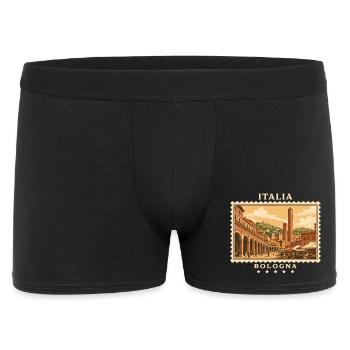 Italien Bologna Vintage Reisemarke - Männer Boxer Shorts - Schwarz - Vorne